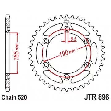 JT ZĘBATKA TYLNA 896 50...