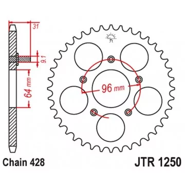 JT ZĘBATKA TYLNA JTR1250 56...