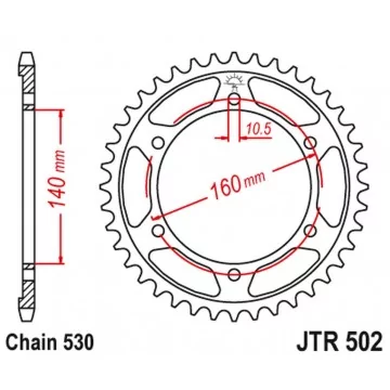 JT ZĘBATKA TYLNA 502 50...