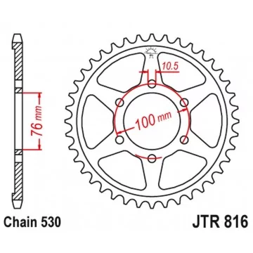 JT ZĘBATKA TYLNA 816 38...