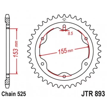 JT ZĘBATKA TYLNA 4642 38...