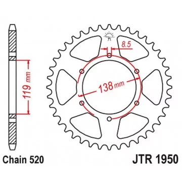 JT ZĘBATKA TYLNA 213 50...