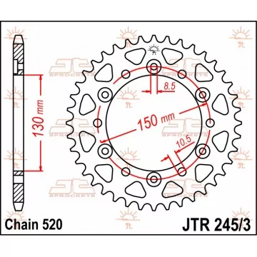 JT ZĘBATKA TYLNA 4309 45...