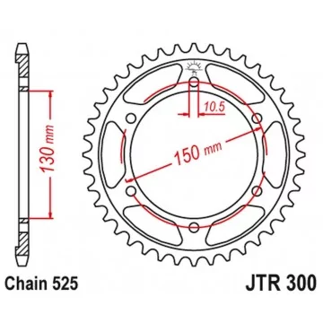 JT ZĘBATKA TYLNA 300 48...