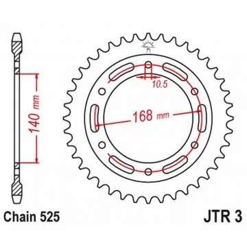 JT ZĘBATKA TYLNA 4613 42...