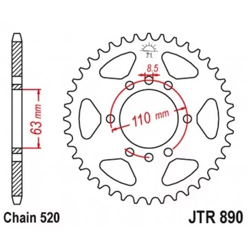 JT ZĘBATKA TYLNA 4675 42...