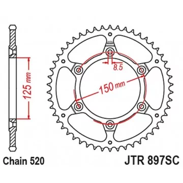 REAR JT 899 48 KTM SX/EXC...