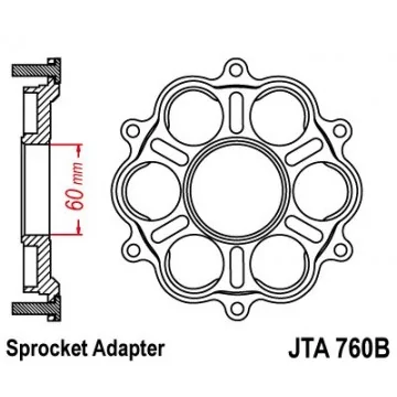 JT ADAPTER OF DUCATI REAR...