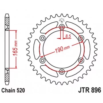 JT ZĘBATKA TYLNA 896 45 KTM...