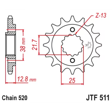 JT ZĘBATKA PRZEDNIA 511 15...