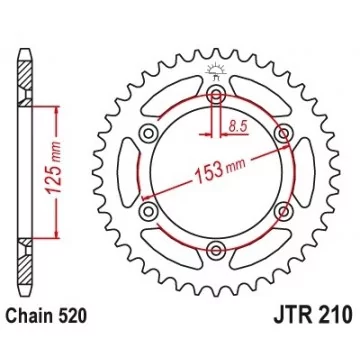 JT ZĘBATKA TYLNA 289 45...