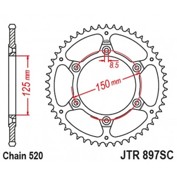 JT ZĘBATKA TYLNA 899 45 KTM...