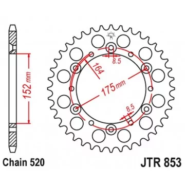 JT ZĘBATKA TYLNA 856 40...