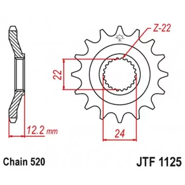 JT ZĘBATKA PRZEDNIA 405 16...