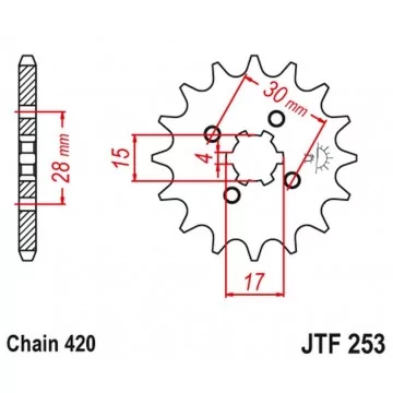 JT ZĘBATKA PRZEDNIA 255 12...