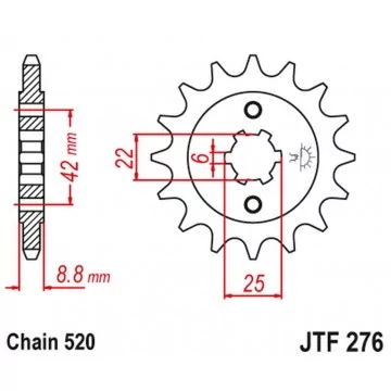 JT ZĘBATKA PRZEDNIA 276 15...