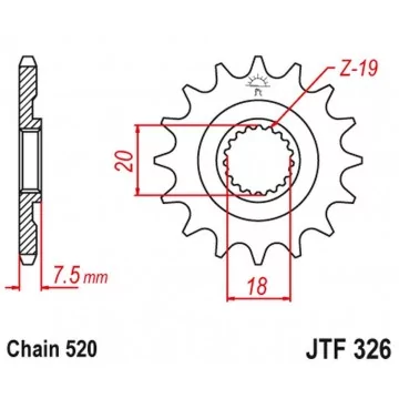 JT ZĘBATKA PRZEDNIA 340 12...