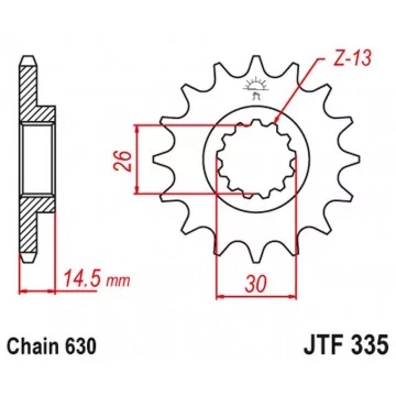 JT ZĘBATKA PRZEDNIA 335 15...