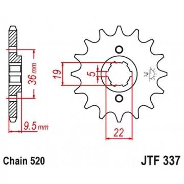 JT ZĘBATKA PRZEDNIA 337 12...