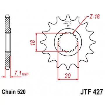 JT ZĘBATKA PRZEDNIA 432 11...