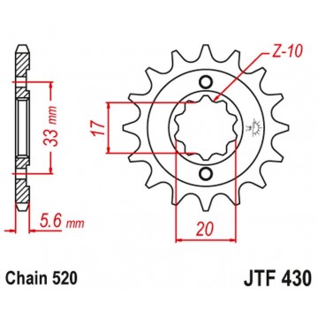 HORNARY JT 430 15 CAWASAKS...