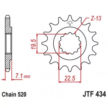 JT ZĘBATKA PRZEDNIA 434 13...