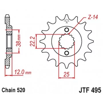 JT ZĘBATKA PRZEDNIA 495 15...