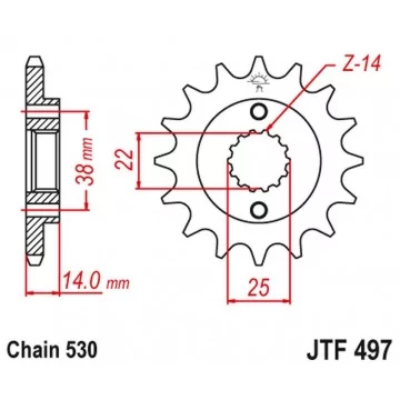 JT ZĘBATKA PRZEDNIA 497 15...