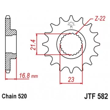 JT ZĘBATKA PRZEDNIA 443 15...