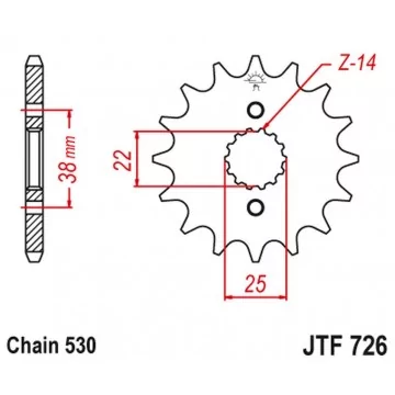 JT ZĘBATKA PRZEDNIA 728 15...