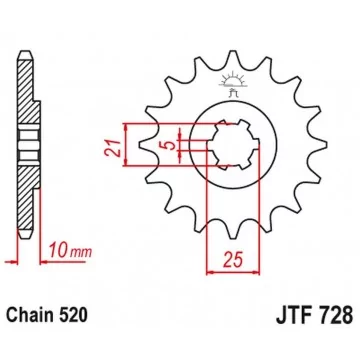 JT ZĘBATKA PRZEDNIA 726 16...