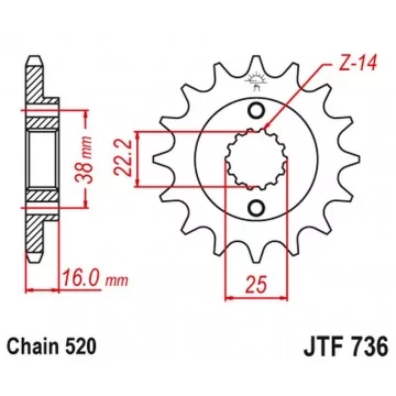 JT ZĘBATKA PRZEDNIA 490 13...