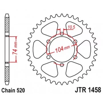 JT ZĘBATKA TYLNA 475 40...