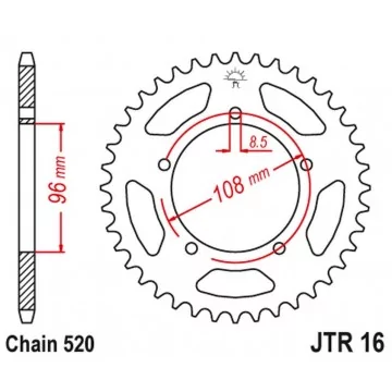 JT ZĘBATKA TYLNA 1516 40...