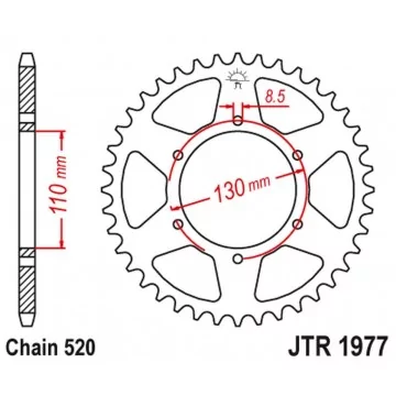 JT ZĘBATKA TYLNA HONDA XR...