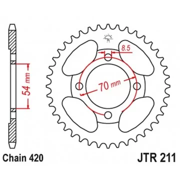 JT STEEL 269 42 HONDA C 90...