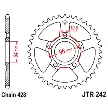 JT STEEL 242 50 HONDA XL...