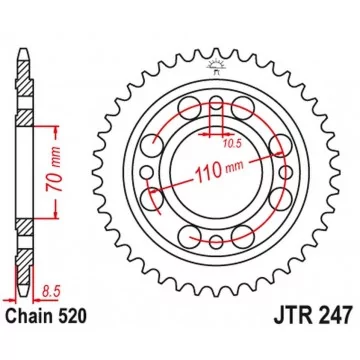 JT ZĘBATKA TYLNA 247 35...