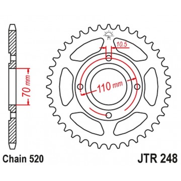 JT STEEL 281 44 HONDA CB...