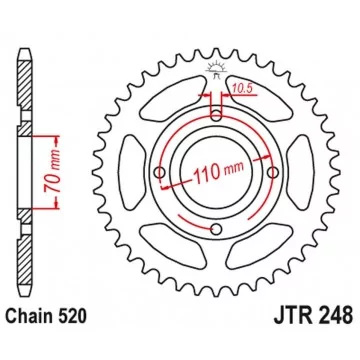 JT STEEL 281 44 HONDA CB...