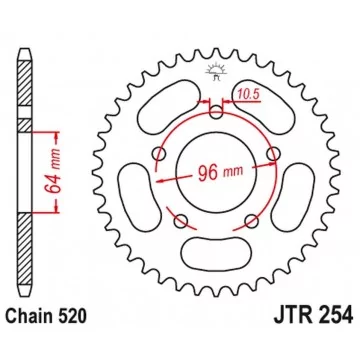 JT ZĘBATKA TYLNA 254 43...