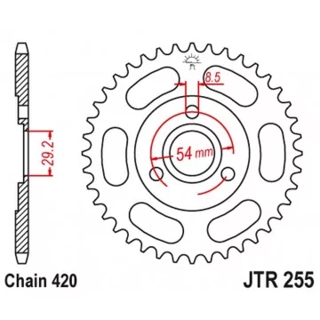 JT ZĘBATKA TYLNA 255 26...