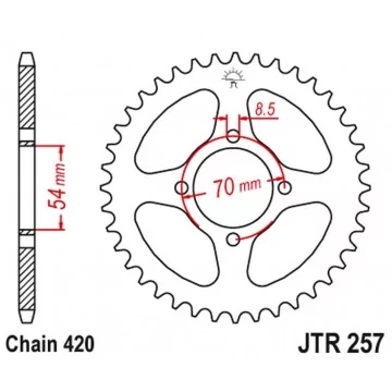 JT ZĘBATKA TYLNA 257 36...