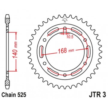 JT ZĘBATKA TYLNA 4613 41...