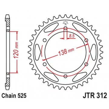 JT ZĘBATKA TYLNA 253 38...