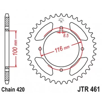 JT ZĘBATKA TYLNA 467 47...