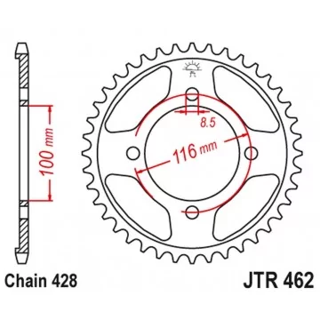 JT ZĘBATKA TYLNA JTR462 50...