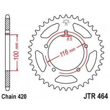 JT ZĘBATKA TYLNA 464 50...