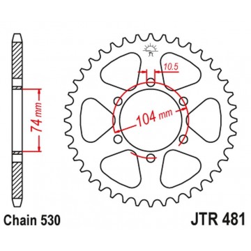 JT ZĘBATKA TYLNA 481 40...