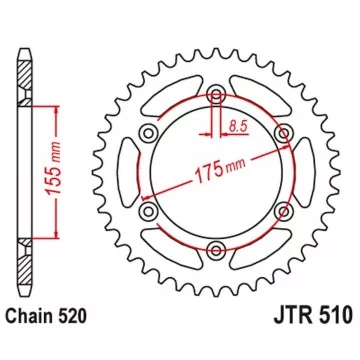 JT ZĘBATKA TYLNA 1503 46...